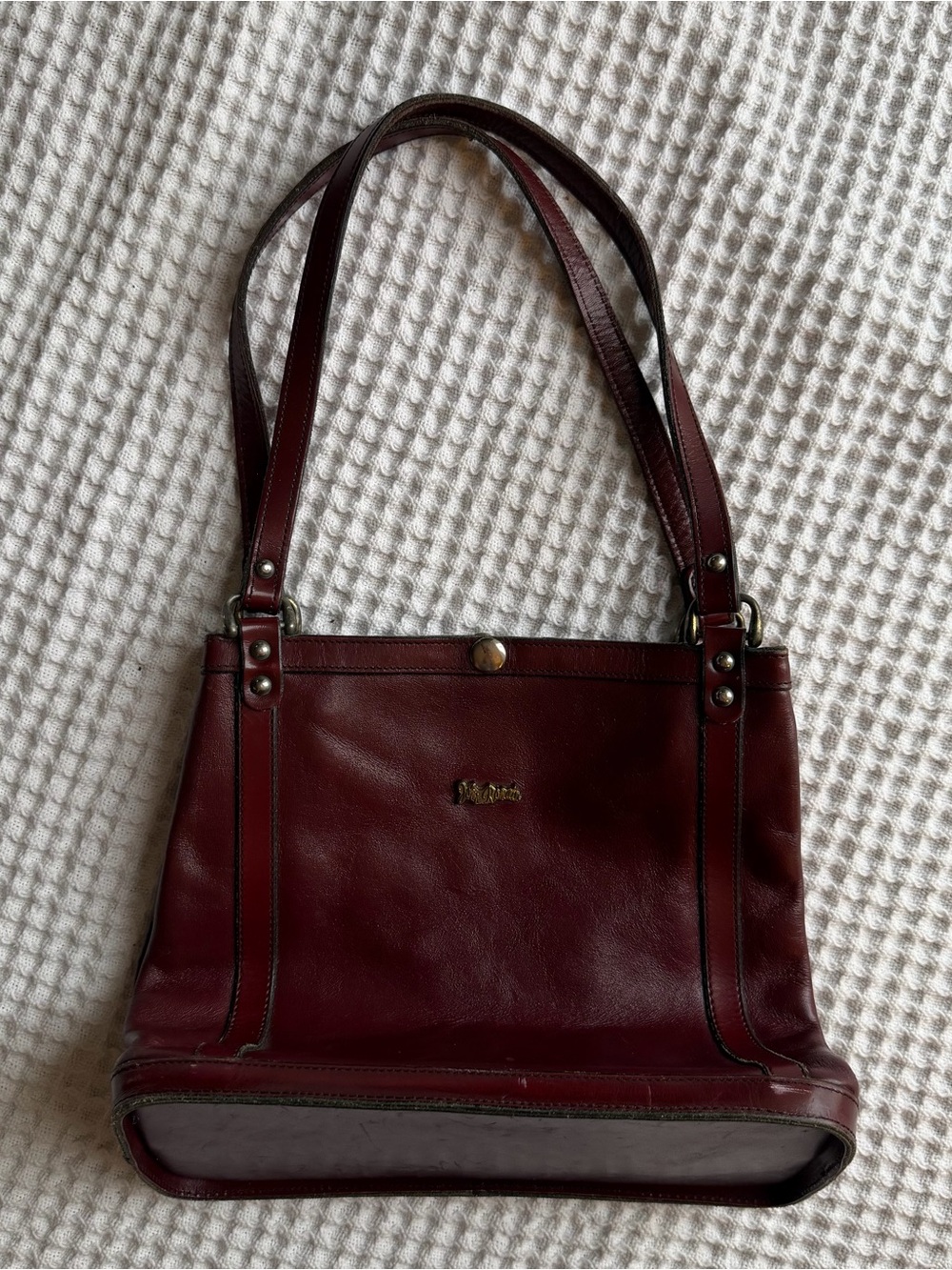 Nine West Burgundy Leather Shoulder Bag